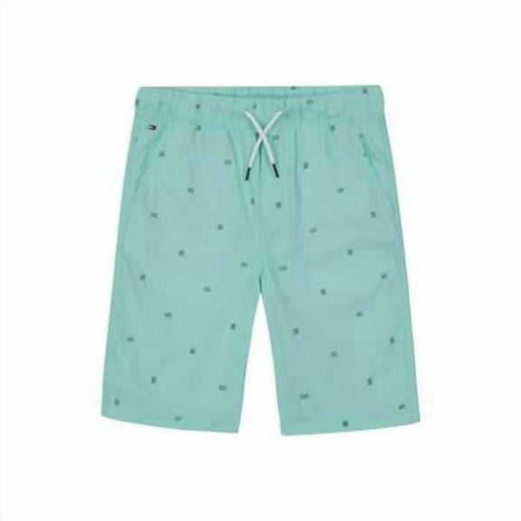 Tommy Hilfiger YUCCA MINT Boys Pull-on Schiffli Shorts, US S/P/CH(8-10)