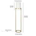 thumbnail image 3 of Evelyn&Zoe 12" Brass Finish Metal/Fabric Floor Lamp, 3 of 7
