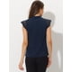 thumbnail image 3 of Blusa Básica Sin Mangas Con Cuello En V Para Oficina De Trabajo Para Mujer Azul Marino M, 3 of 5