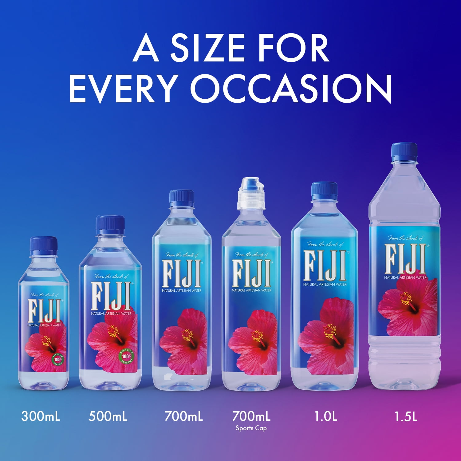 FIJI Natural Artesian Bottled Water 1.5 Liters / 50.7 fl oz (Single Bottle) -100% Natural Electrolytes