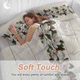 thumbnail image 3 of Retro Magnolia Queen Size Comforter Set, Flower Leaf Classic Beige Wood Grain Texture Bedding for All Seasons, 4 Pcs Bed Set, 1Quiltcover (90"x92") ,1Sheet(94"x116"), 2Pillowcases (30"x20"), 3 of 12