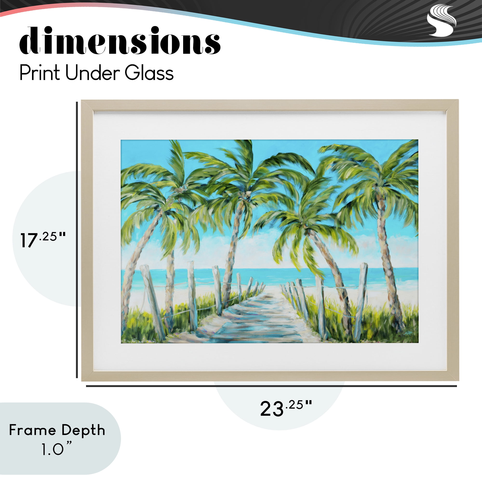 Stupell Industries The Path To Paradise Birch Framed Print Under Glass, design by Julie DeRice