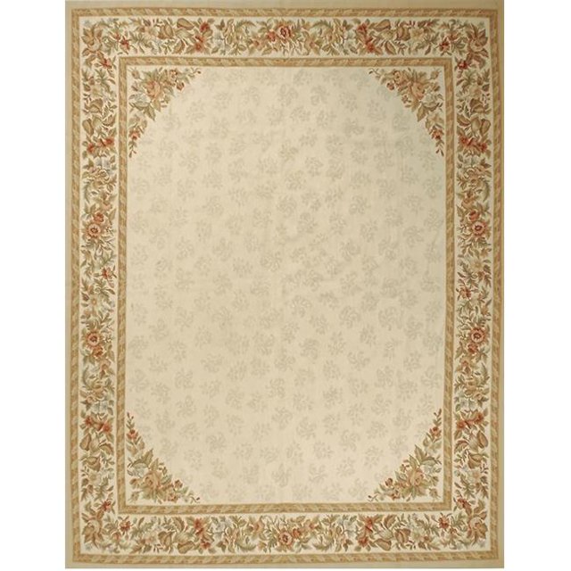 Due Process Stable Trading Aubusson Rennes Ivoire & Ivoire Zone Tapis&44; 8 x 10 Pi.