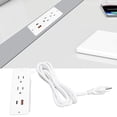 thumbnail image 1 of Recessed Power Strip with 2 Outlets, USB C and USB A Ports, Smart Charging Technology Embedded in Desktop, Ideal for Furniture Use, 1 of 7