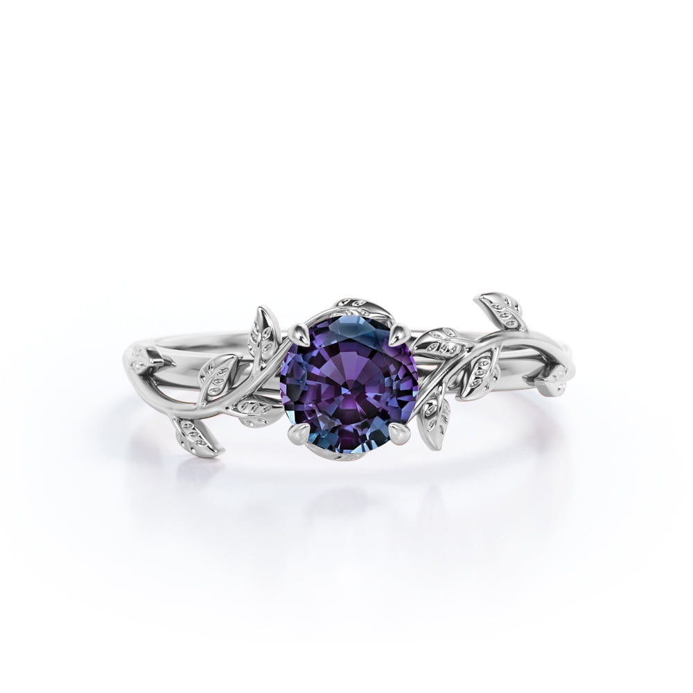 Color St Details about   Diamond & Simulated Alexandrite Ring Set In Yellow Gold Plated Silver