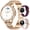 Pink diamonds steel & pink silicone & wine red silicone, variant on VOPOCO Smart Watches for Women(Answer/Make Calls), 1.32’’ HD Full Touch Screen Smartwatch for iOS Android IP67 Waterproof Watch with 20+ Sports Modes Pedometer 2/3 Straps