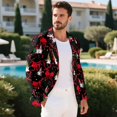 thumbnail image 3 of KUIFORTI Gnome Bow Men's Suit Jacket Lightweight Blazer Long Sleeve Sport Coat for Business Travel Office Work Graduation, 3 of 7