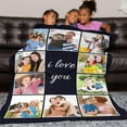 thumbnail image 5 of Custom Blanket with Picture, Personalized Fathers Day Dad Gifts from Daughter, Customized Blanket for Dad, Custom Throw Blankets with Photos, Customized Birthday Giftsn Blankets, 5 of 5