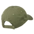 thumbnail image 4 of Single Flower Embroidered Low Profile Pet Spun Washed Cap - Olive OSFM, 4 of 5