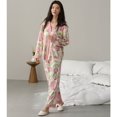thumbnail image 4 of Cute Pajamas Cotton Cozy Women Long Sleeves Long Pants Button with Bra Padded Autumn Winter Nightshirts Kawaii Ladies Sleepwear, 4 of 4