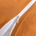 thumbnail image 5 of Move Over Burnt Orange Ruffle Bedding Sets Queen, 100% Washed Microfiber, Ruffled Pattern,Pumpkin Duvet Cover Set, No Filling, 5 of 9