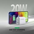 thumbnail image 6 of Esoulk 20W USB-C PD (Power Delivery), Ultra Fast Charging Wall Charger with Glass Screen Protector for Samsung Galaxy S24 - White, 6 of 9
