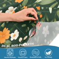 thumbnail image 3 of Yayeee Kitchen Curtains Tier Pair Light Filtering 27"x24" Rod Pocket Short Cafe Window Panel, Orange Flowers, 3 of 7