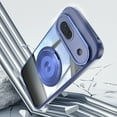 thumbnail image 7 of Designed for Google Pixel 8a Crystal Clear Back Case, Luxury Case with Lens Protector Drop Protective Magnetic Rotating Ring Kickstand Shockproof Thin Fit Phone Case Cover, Blue, 7 of 7