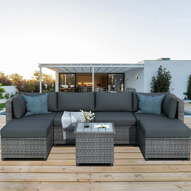 Wicker Patio Sectional Sets With Coffee, Best Patio Conversation Sets 2020