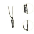 thumbnail image 6 of QccHieUs Titanium Steel Pendant Buddhist Container Necklace Openable Blessing Retro Style Silver, 6 of 7