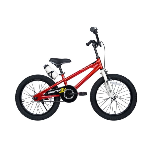 RoyalBaby Freestyle Kids Bike 18 inch Girls and Boys Kids Bicycle Red with Kickstand Walmart