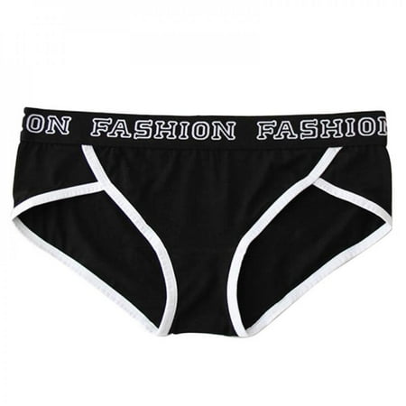 

Clearance Low Waist Briefs Letter Striped Stitching Sports Bag Hip Wide Side Simple Panties Underwear Womenest