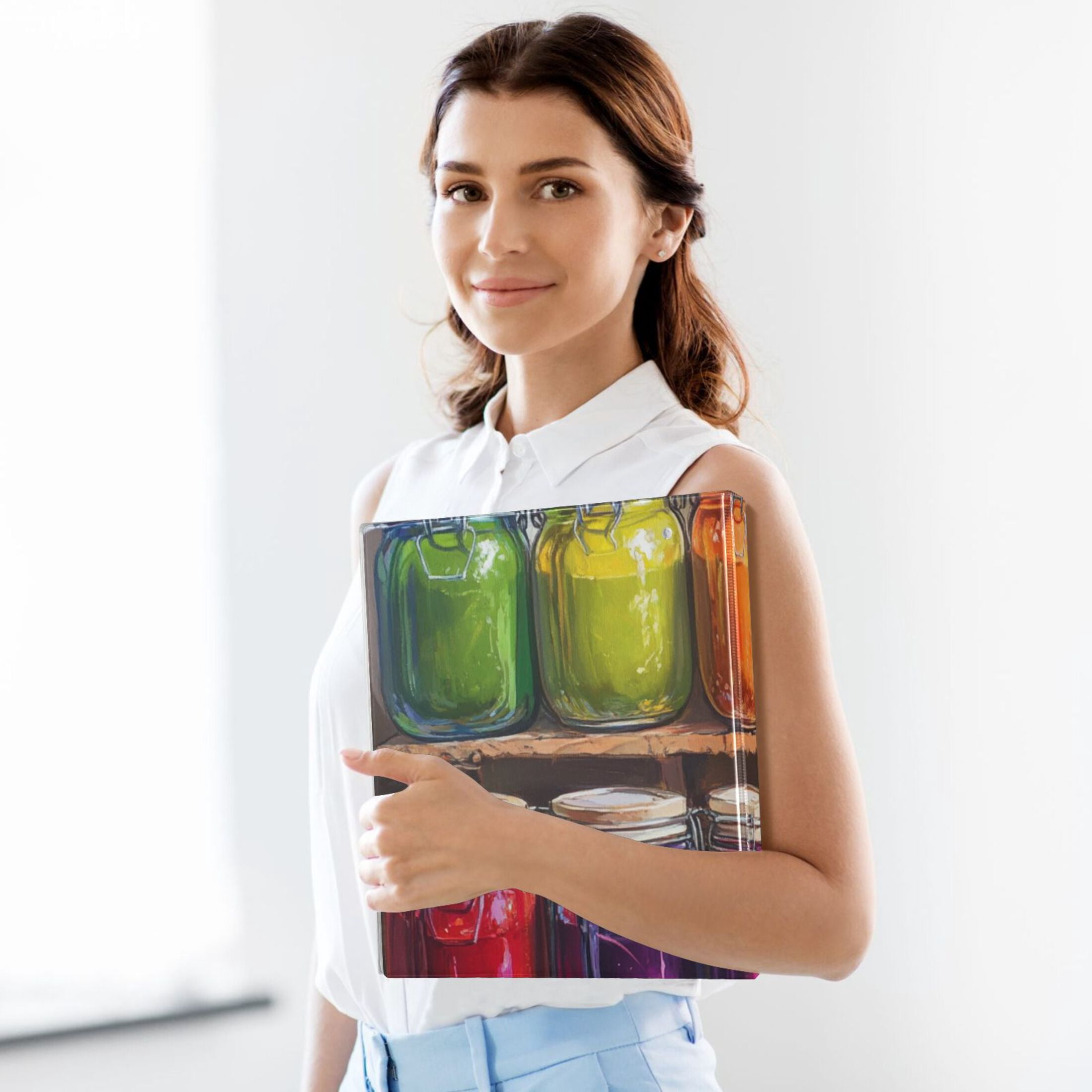 Jam Jars 3 Ring Binders 1.5 inch Hardcover File Folders with Interior Pockets A4 Size Organizer for School Office Hospital