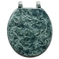 Trimmer Marbleized Molded Wood Round Toilet Seat