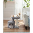 thumbnail image 1 of FEANDREA Árbol para Gatos, Torre para Gatos con Postes rascadores Cubiertos de sisal, Cama para Gatos y Cueva, condominio para Gatos de Interior, 19.3 x 12.6 x 19.1 Pulgadas, Gris Claro, 1 of 5