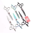 thumbnail image 3 of Juego de tijeras de peluquería de acero japonés de 15 cm (6 pulgadas) con kit de tijeras de entresacar., 3 of 5