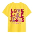 thumbnail image 5 of Gubotare Cute Blouses for Girls Girls' T Shirt Kids' Casual Tops Short Sleeve Loose Soft Blouse (Yellow,Size 2-3 Years), 5 of 6
