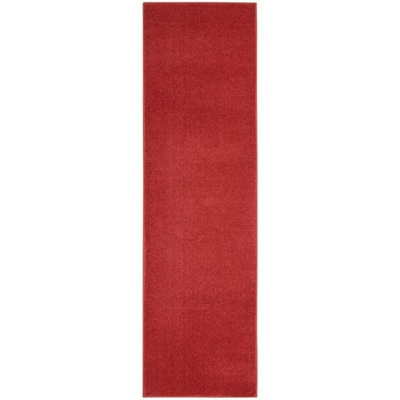 Pemberly Row 2'2" x 10' Brick Red Outdoor Indoor/Outdoor Rug