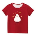 thumbnail image 4 of Tdoqot Little Girls Cute T Shirts- Short Sleeve Cotton Print Casual Kids Summer Tops Red Size 5T, 4 of 4