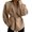 Gold, variant on Women's Tie Waist Blazer Jacket Long Sleeve One Button Notch Lapel Casual Office Work Outerwear with Pockets Gray 2XL