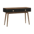 thumbnail image 3 of Amigo Black Veneer and Walnut Wood Console Table, 3 of 7