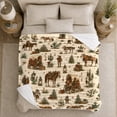 thumbnail image 5 of Rustic Western Christmas Frontier Holiday Cowboy, Festive Holiday Scene, Warm Flannel Blanket for Ranch House and Living Room, Horse Lovers Christmas Gift, Rustic Home Decor, 5 of 9