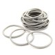 thumbnail image 1 of FROg SAc - Juego de 24 pulseras plateadas de cuerda de guitarra de 4,5 mm, pulseras en espiral para mujer, pulseras apilables de acero inoxidable en bolsa de terciopelo para mujer, brazaletes de moda FROG SAC 607476100755, 1 of 1