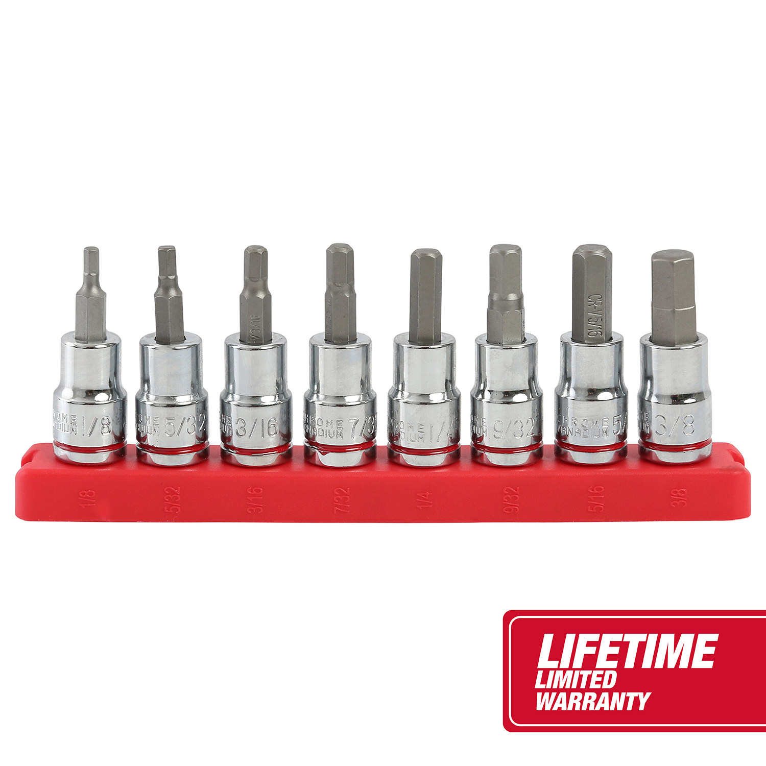Hyper Tough 9-Piece SAE Hex Socket Set with 3/8-Inch Drive photo 2