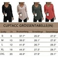 thumbnail image 2 of Top liso con cuello en V de manga larga con capucha de la sudadera con capucha de las mujeres del jersey con cordón, 2 of 6