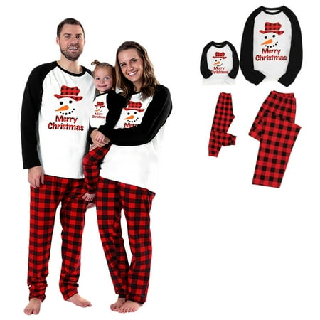 

Esho Matching Christmas Pajamas for Family Holiday PJs for Women/Men/Kids Xmas Cute Printed Loungewear Sleepwear