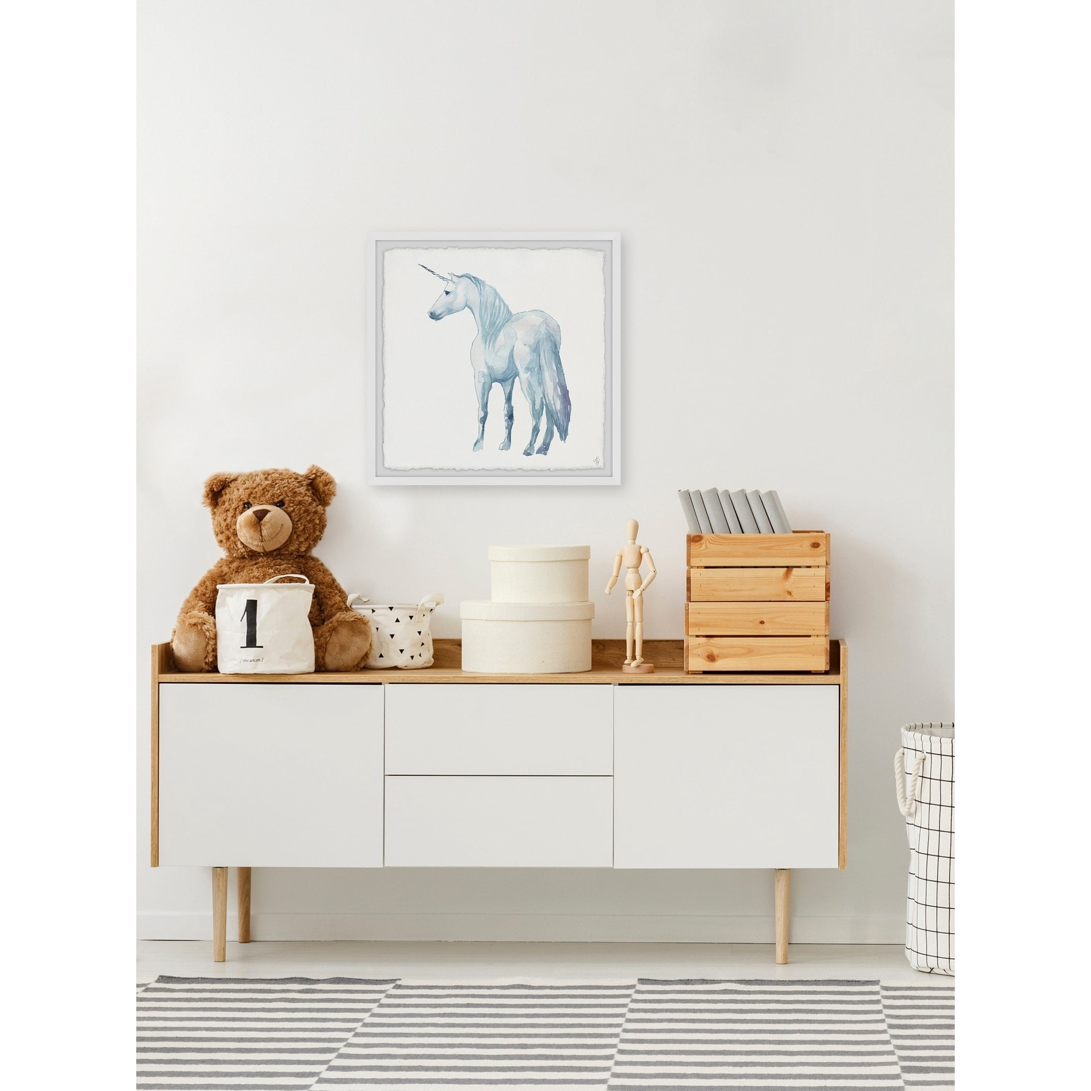 Marmont Hill White Majestic Unicorn Framed Wall Art