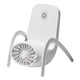 thumbnail image 2 of Billuyoard Mini ventilador con carga USB, soporte para teléfono móvil de escritorio, ventiladores para silla, herramientas de refrigeración portátiles Electrodomésticos Blanco Billuyoard HA059976-01B, 2 of 6