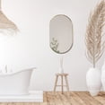 thumbnail image 4 of Ispra 36" Oval Bathroom/Vanity Brushed Gold Aluminum Framed Wall Mirror, 4 of 7