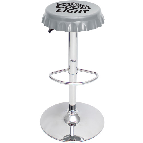 Lumisource Coors Light Bottle Cap Bar Stool In Silver