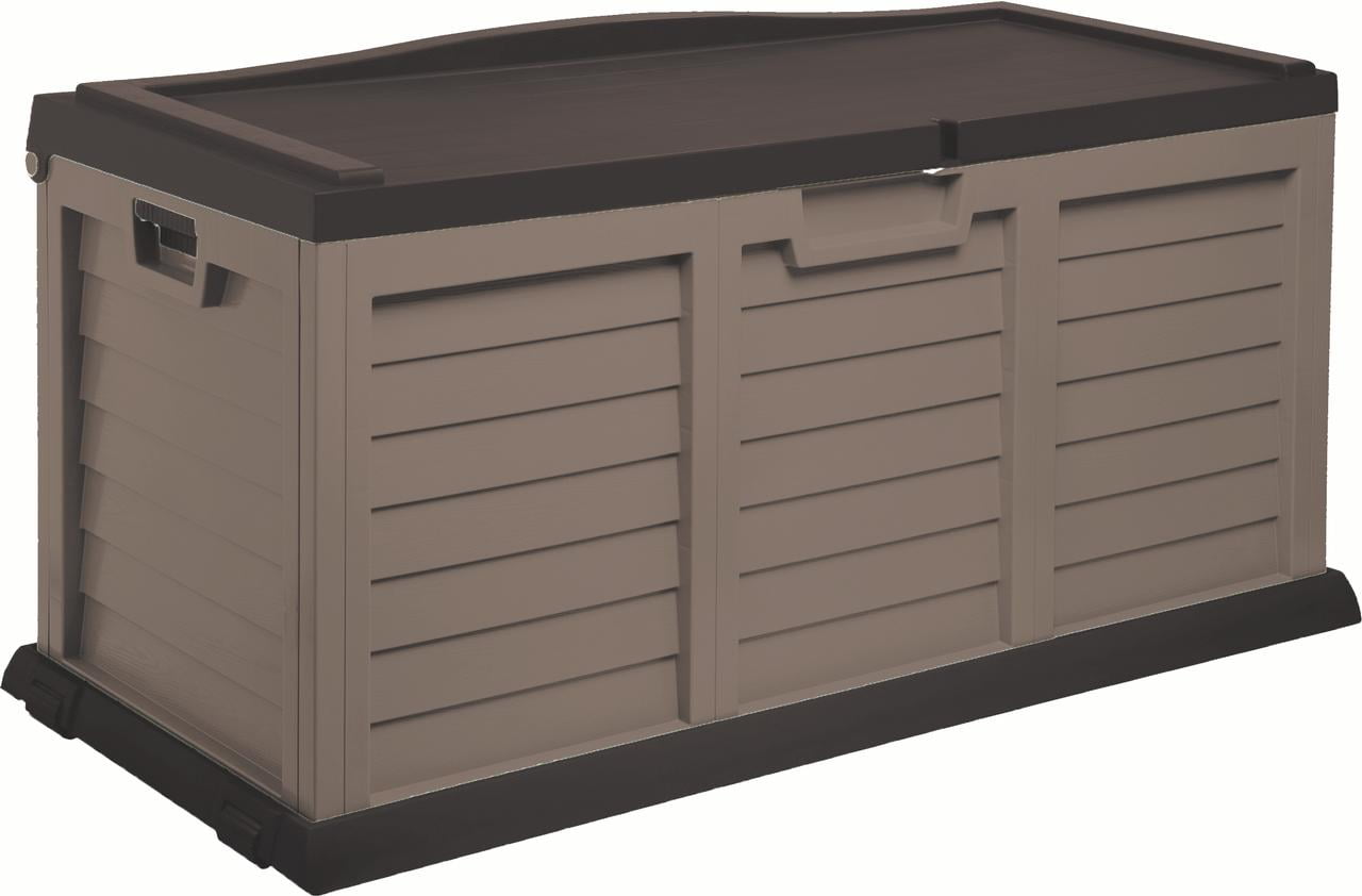 103 Gallon Deck Box with Sit-On Cover, Mocha Brown by Starplast