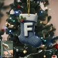 thumbnail image 3 of Fasiaou 1 Counts Personalized Acrylic Christmas Stocking Ornaments Letters Holiday Tree Decorations with Hanging Cord for Festive Home Decor and Gift Giving, 3 of 4