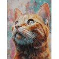 thumbnail image 1 of Qisvanset Orange Tabby Cat Canvas Print 12x16 Inch Study Room Decor, 1 of 8