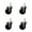 4 Swivel - No Brakes - Black, variant on 3.5 Inch Phenolic Wheel Swivel 3/4 Inch Threaded Stem Caster Set Service Caster