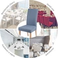 thumbnail image 5 of Chair Cover, Stretch Chair Seat Cover Removable Washable Dining Room Stool Chair Slipcovers Chair Protective Seat Covers(Gray blue+2 pcs), 5 of 5