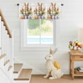 thumbnail image 6 of Valance Curtains for Kitchen Windows Cartoon Easter Egg Bunny on White Rod Pocket Valance Spring Leaves Flower Short Window Curtain Topper for Bedroom Living Room Bathroom 54x18in,1&nbsp;Panel, 6 of 9
