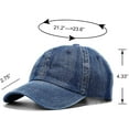 thumbnail image 3 of Washed Baseball Cap Distressed Denim Cotton Dad Hat Adjustable Polo Trucker Unisex Style Hat, 3 of 7