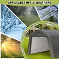 thumbnail image 3 of Yesfashion Yesfashion 8x12x7 ft Portable Shed, Outdoor Storage Shelter,Heavy Duty Waterproof Storage Tent Sheds with Roll-up Zipper Door, for Motorcycle, Bike, Garden Tools, 3 of 7