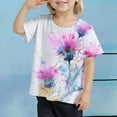 thumbnail image 2 of Toddler Tie Dye Shirt Kids Girls Boys Short Sleeve Shirts Colorful Shirts for Girls Cute Tops for Teen Girls Pullover Shirt Trendy Shirts #White(2-3 Years), 2 of 5