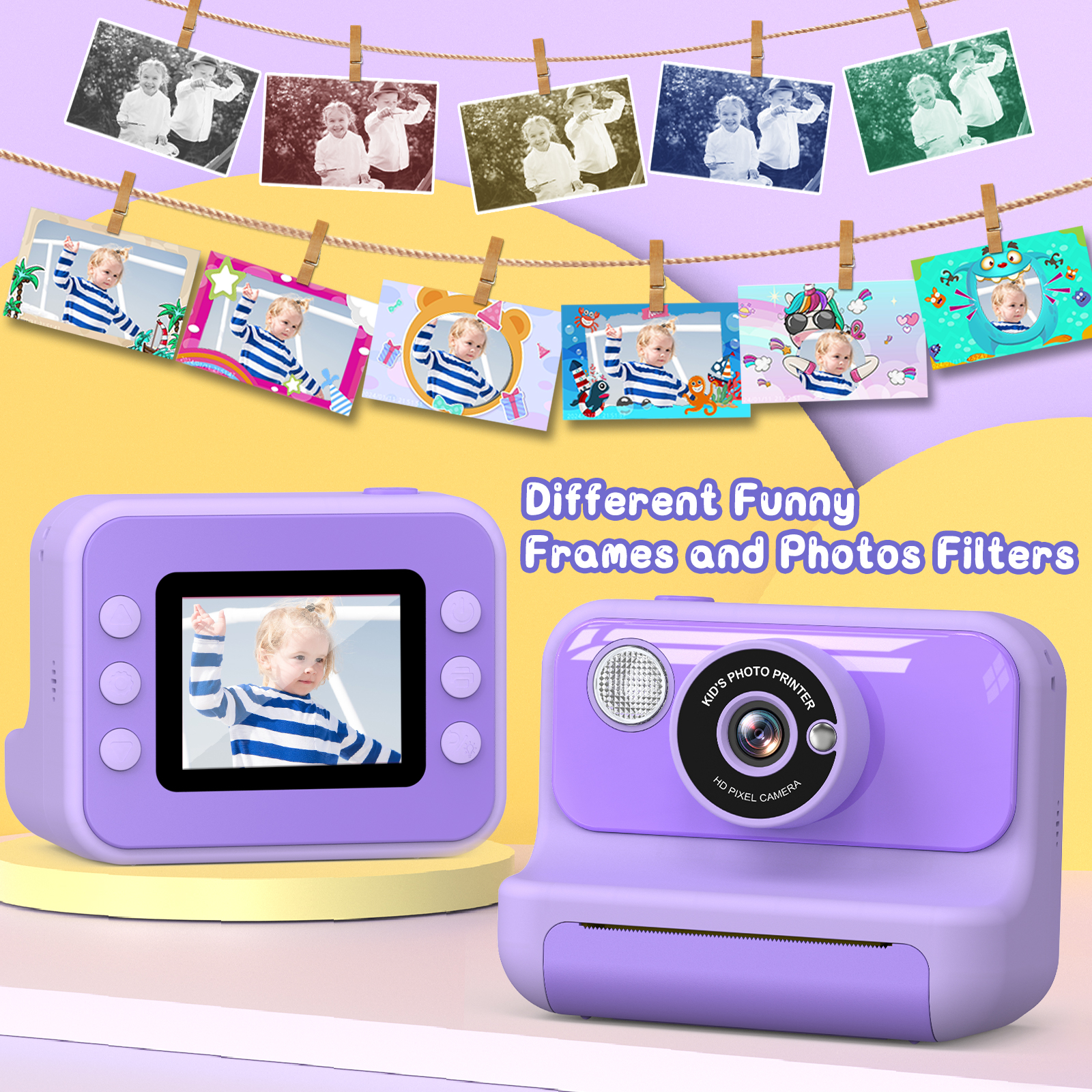 Gofunly Instant Print Camera – Purple photo 4